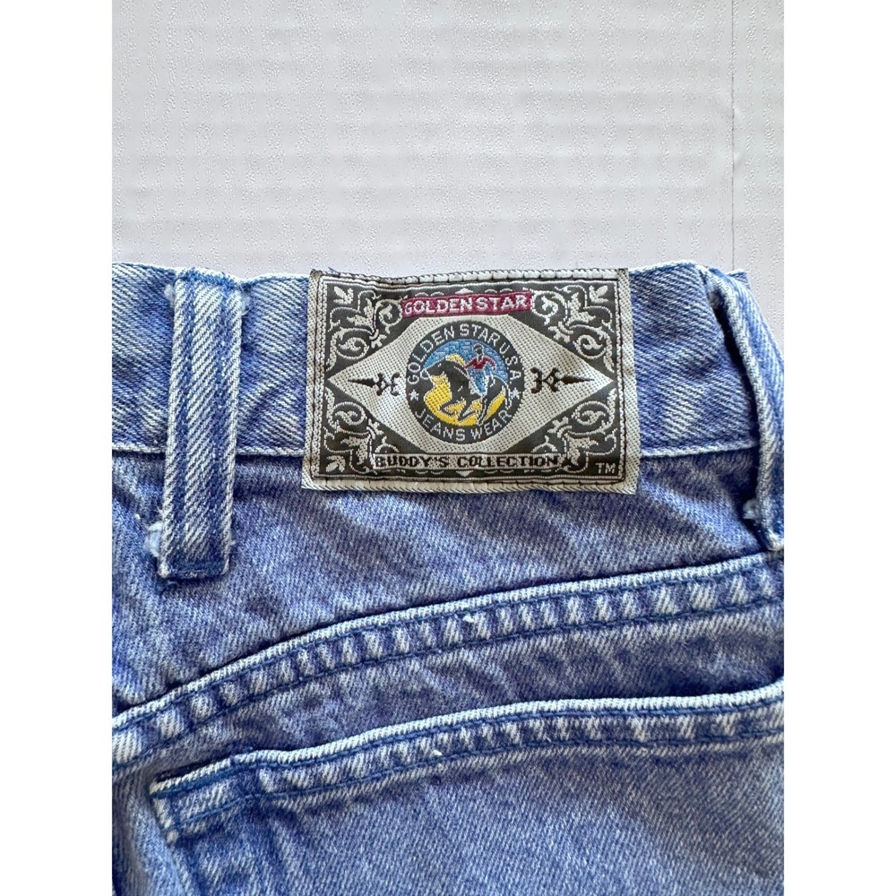 Vintage Golden Star High Waisted  24P Jeans Medium Wash Tapered Leg USA Made 3/4